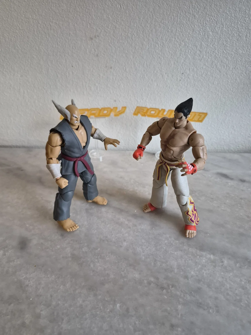Tekken Heihachi Mishima & Jin Kazama Plastic Action Figure 6 Inch Pre-owned